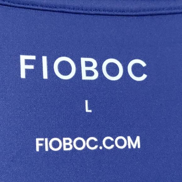 Fioboc Shirt Mens Large PerformancePro Active Crew Neck Long Sleeve Tee Blue NEW - Picture 8 of 16